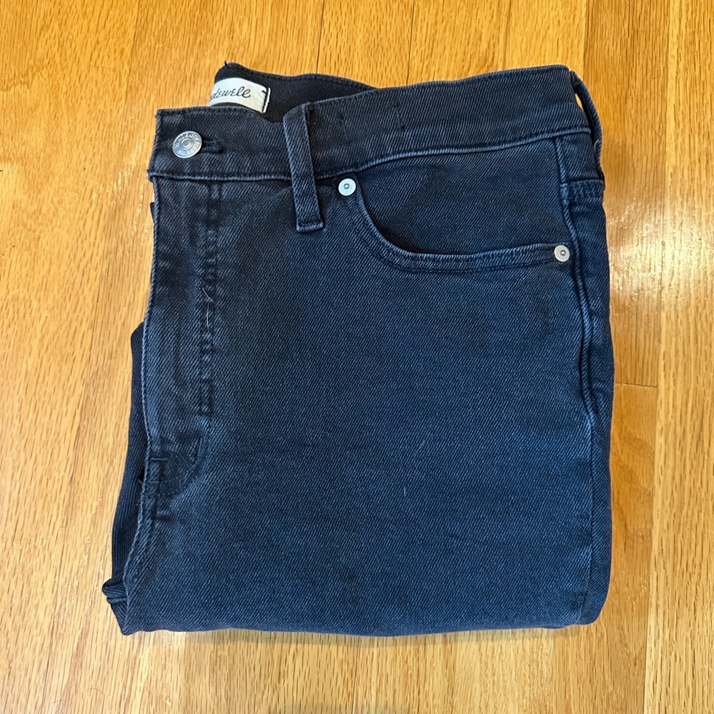 Madewell Women's Black Starkey Cali Demi Boot Jeans Size 32 NEW